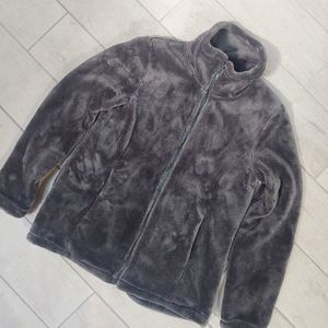 32° Heat full zip up gray fuzzy  fleece ja…